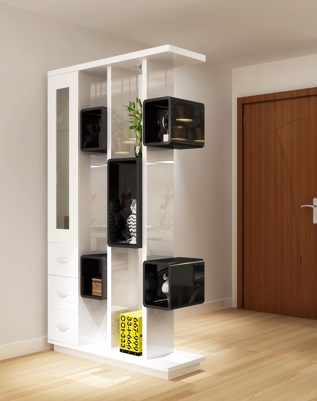 简约屏风隔断 时尚客厅镂空双面门厅柜