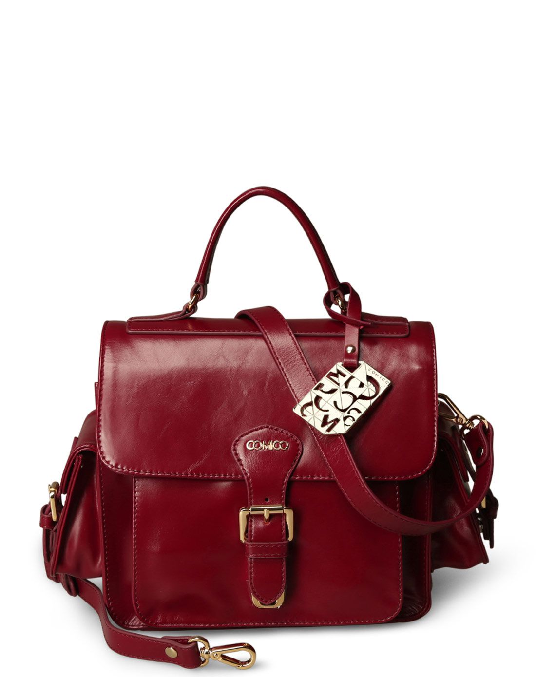 comico高美高女款黑色时尚斜跨包c4985