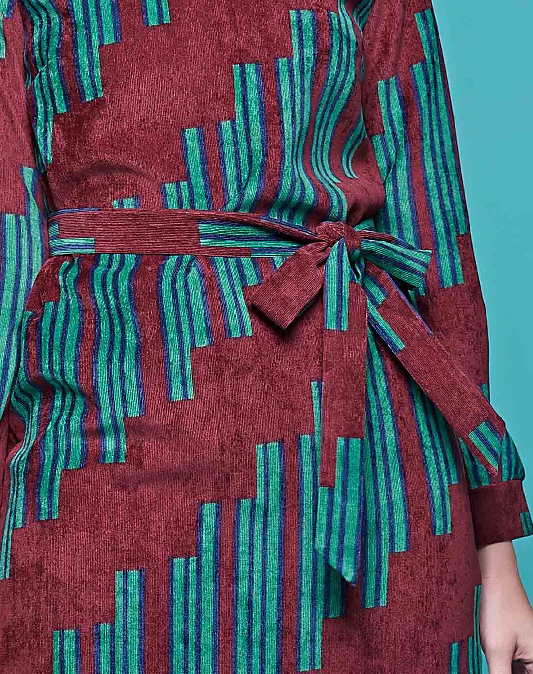 ugoccam时尚印花收腰合身款连衣裙adl009798_唯品会