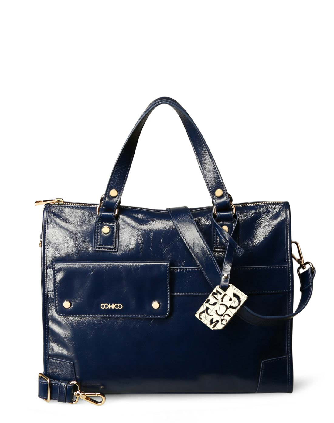 comico高美高女款深兰色时尚斜跨包c5158