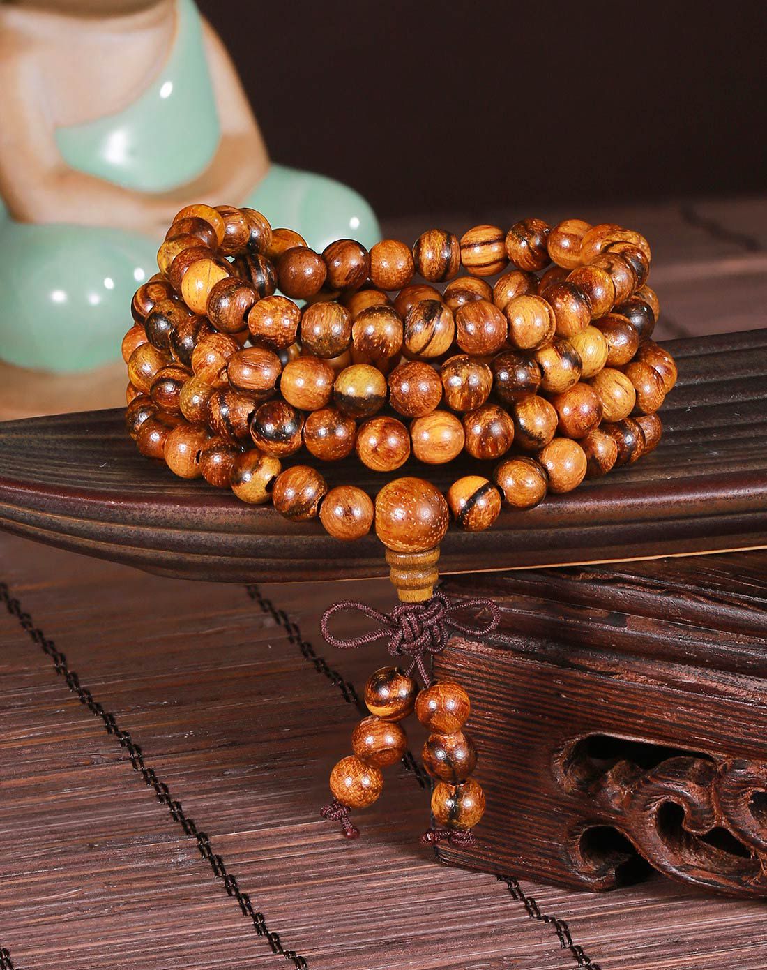 bnlf 天然花奇楠木手串6mm108