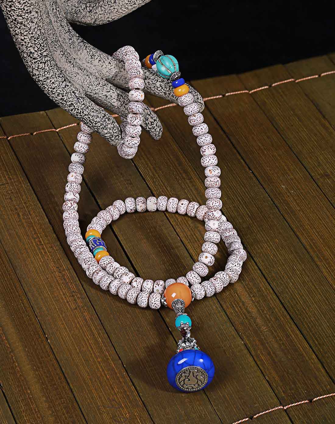 bnlf 藏式星月菩提108颗手链项链6*8mm