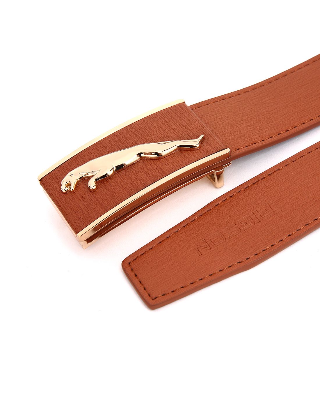 男士水波纹牛皮休闲商务皮带