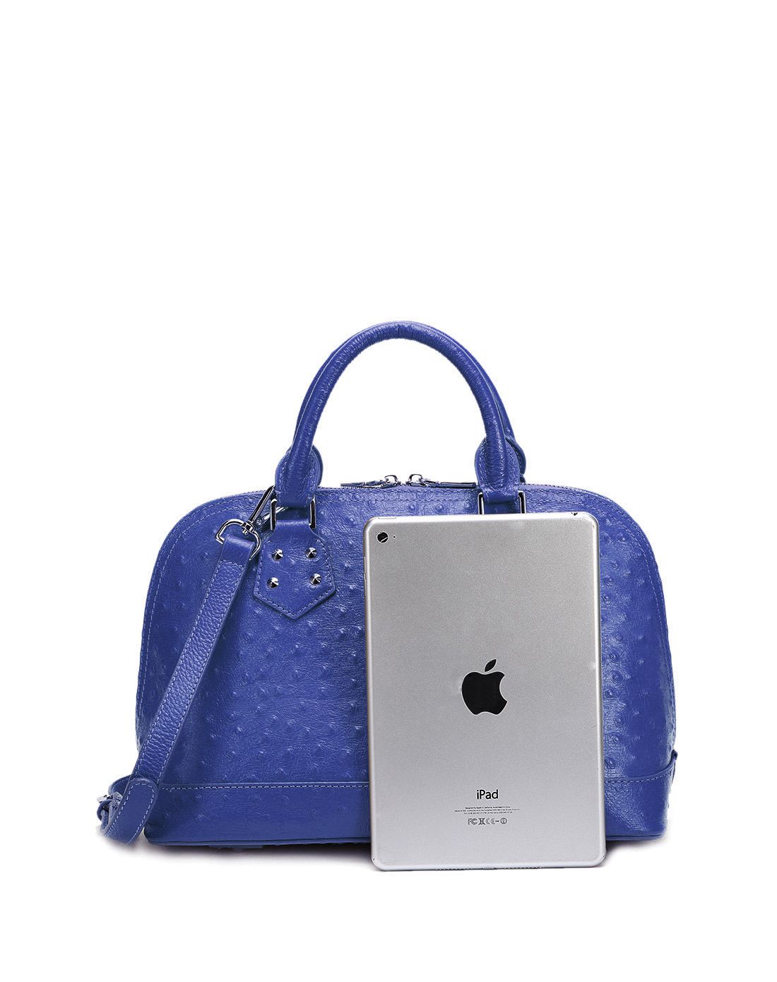 经典鸵鸟纹女士手提包