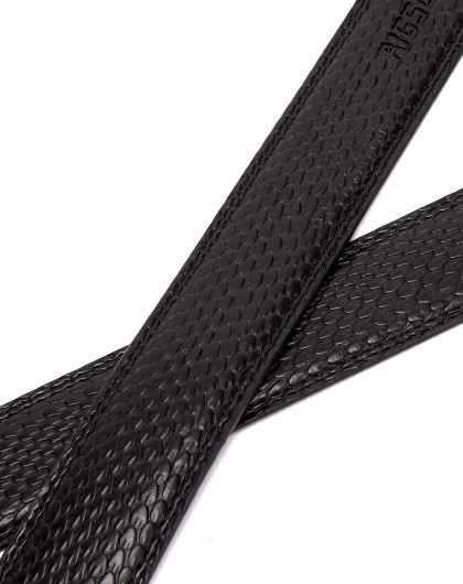 男士蟒蛇纹牛皮休闲商务皮带