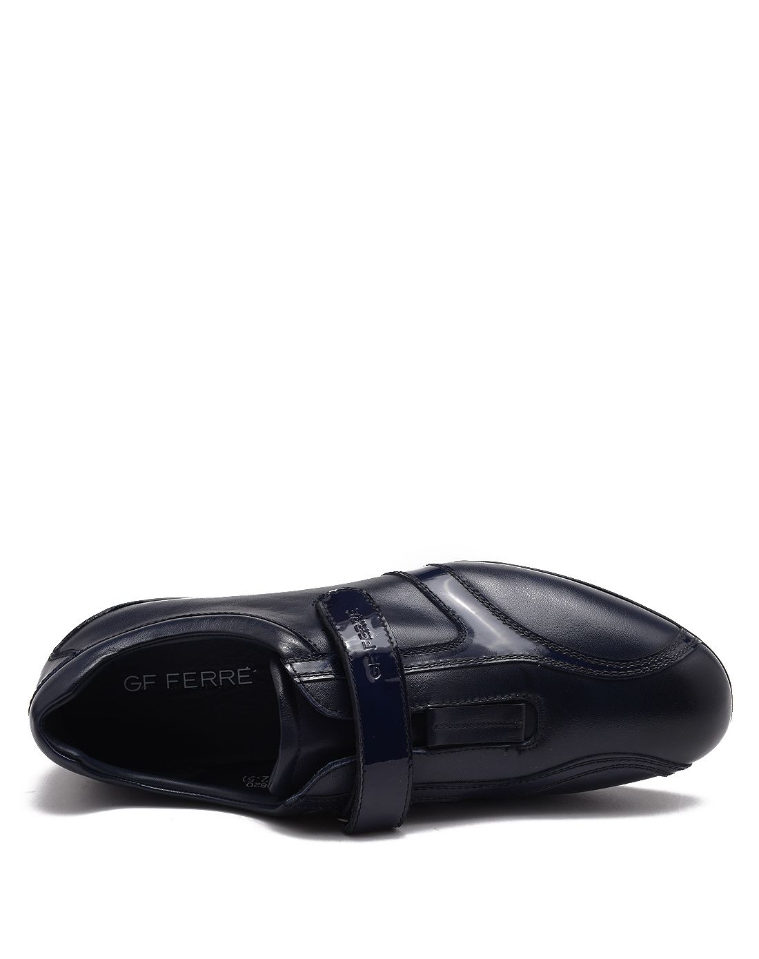 gf ferre男鞋断码清仓专场男款蓝色牛皮休闲单鞋fg430820180114_唯品