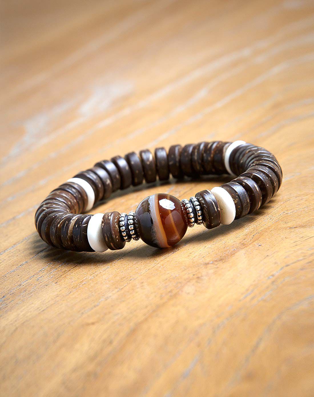 白玛曲珍 藏式天然蚕丝天珠手串