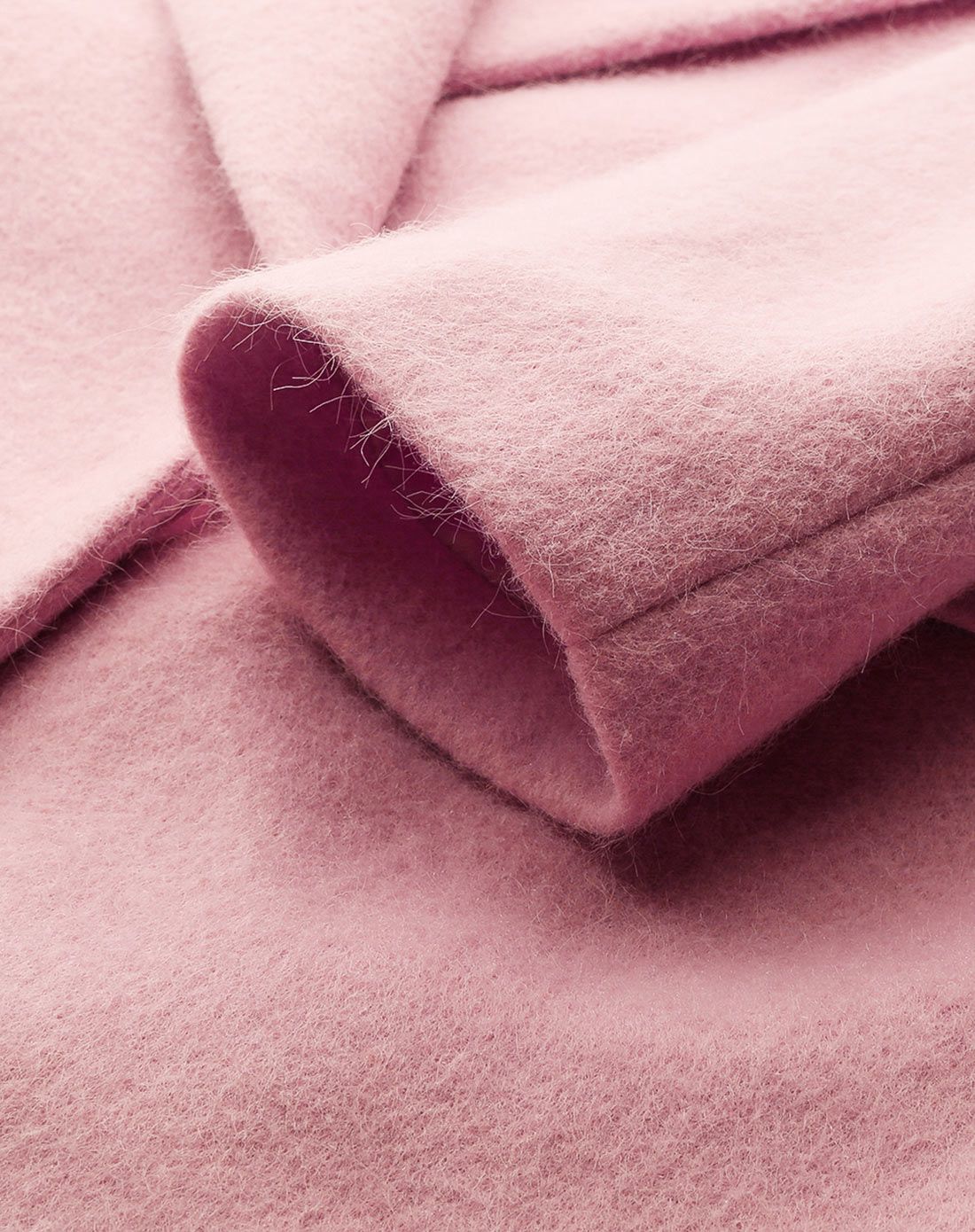 大翻领落肩纯色外套藕粉色