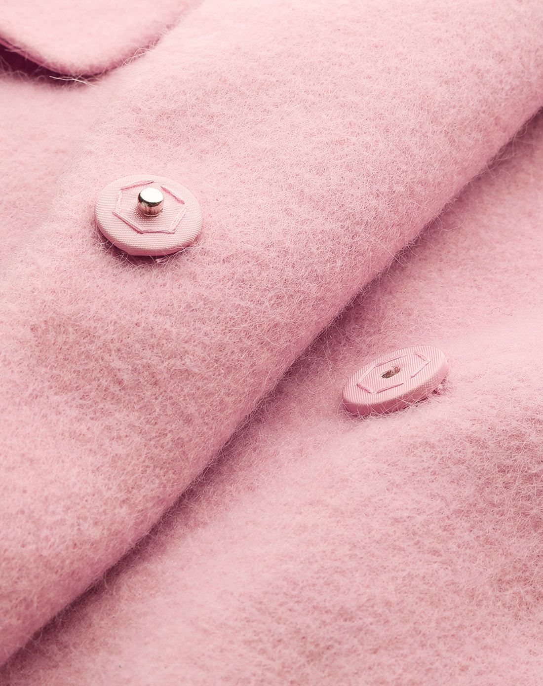 大翻领落肩纯色外套藕粉色