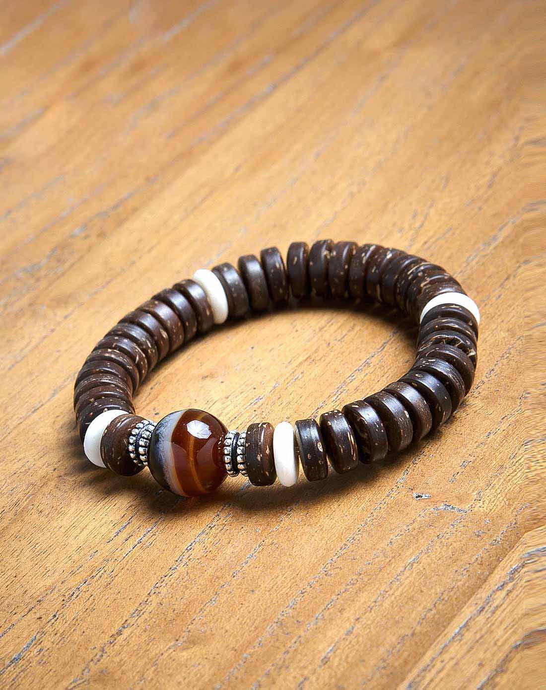 白玛曲珍 藏式天然蚕丝天珠手串