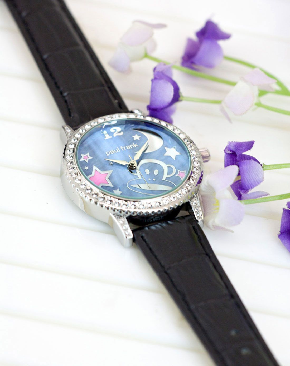 paul frank黑色时尚石英手表