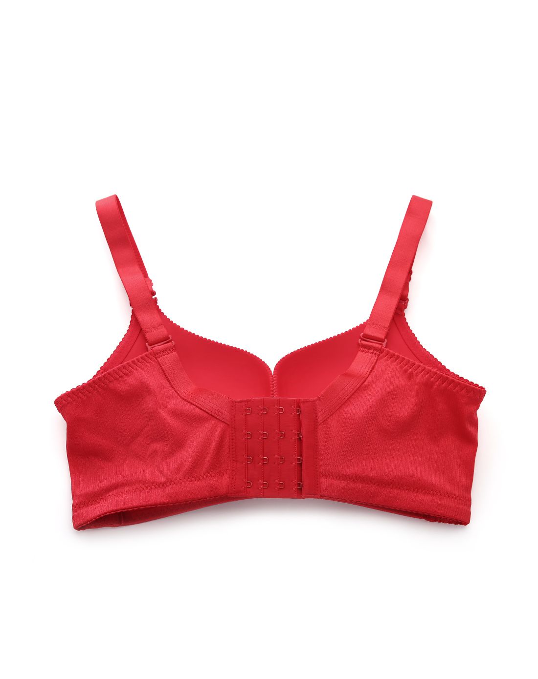 女款红色拉丝无钢圈舒适文胸