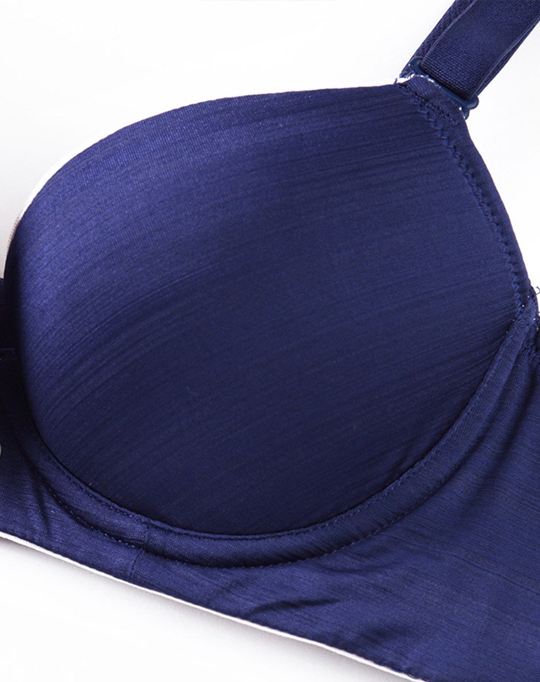 宝蓝色光面女神3/4厚杯文胸