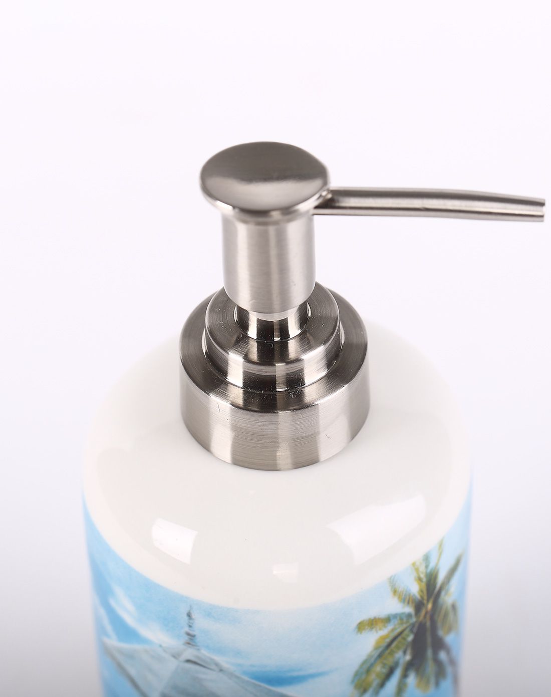 印花陶瓷按压式洗手液/乳液瓶300ml