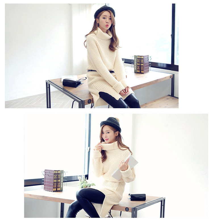 韩都衣舍hstyle杏色长袖毛衣gy62820016_唯品会