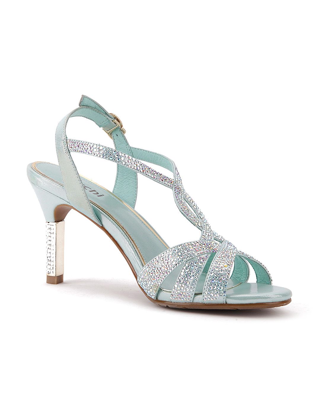 沙驰satchi闪耀之星 浅兰色羊皮简约凉鞋5b38007300_唯品会