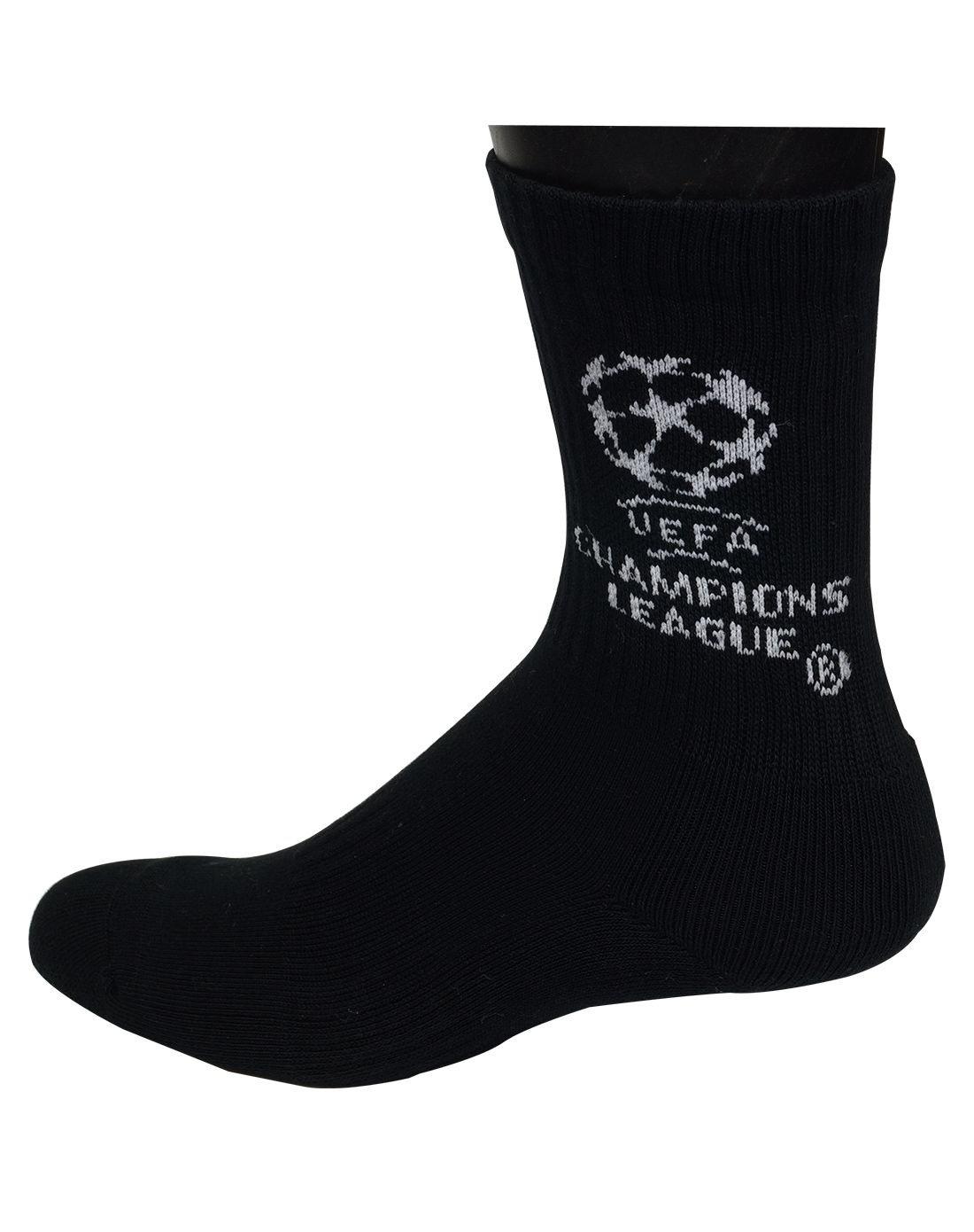 男士黑色运动长袜(3双装)