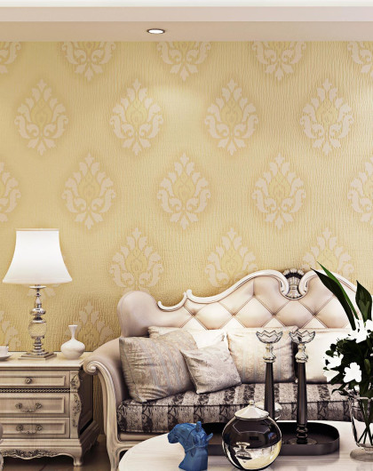 欣旺立体浮雕欧式加厚壁纸