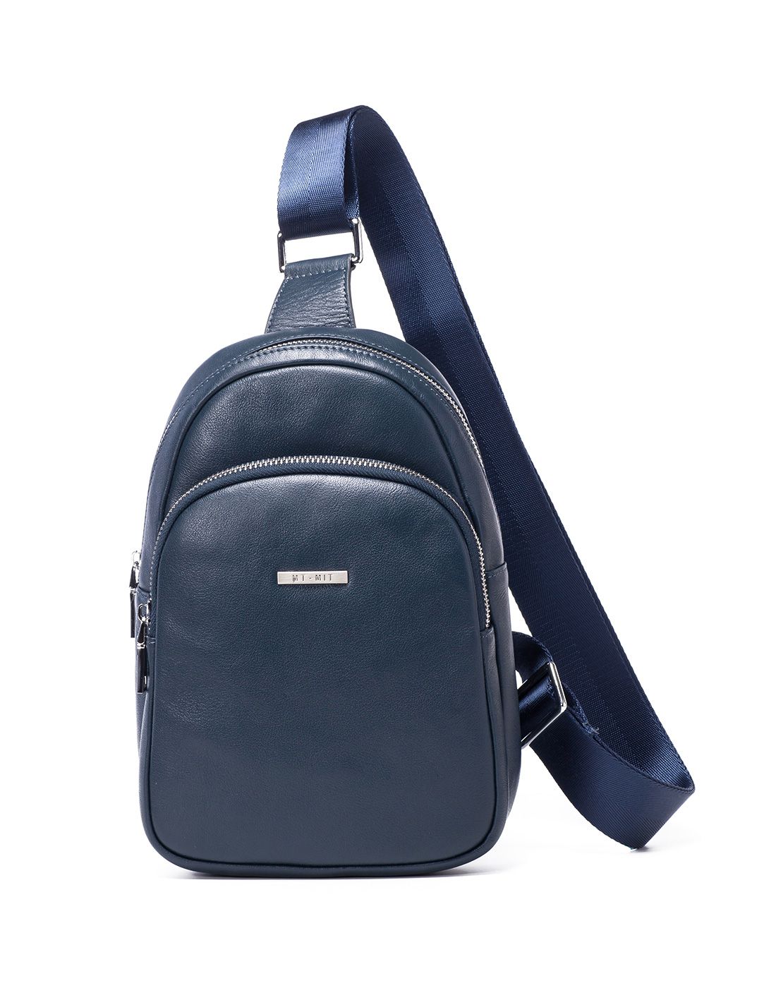 男款黑色头层牛皮休闲时尚胸包