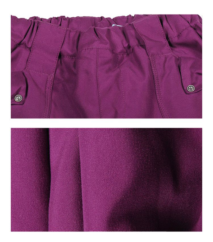 女童葡萄紫薄棉裤