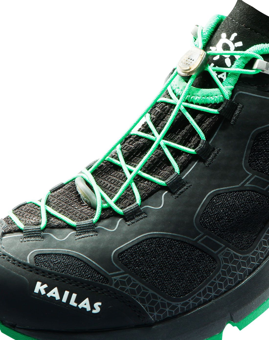 男款vibram橡胶大底 越野跑鞋黑绿