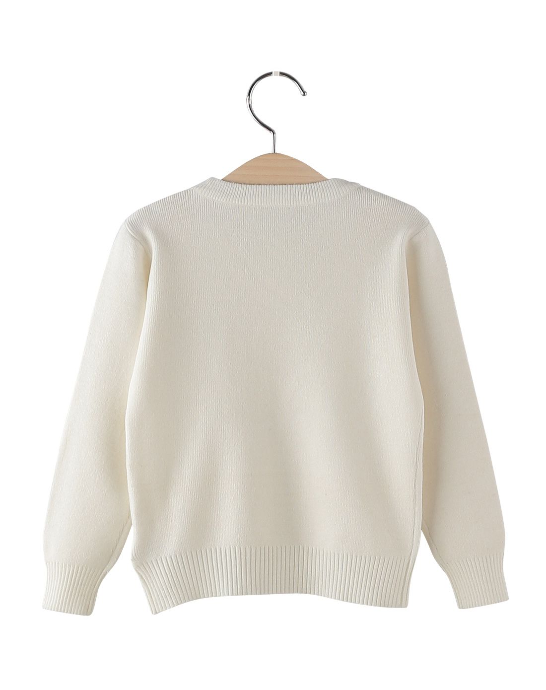 中性米白色时尚套头毛衣