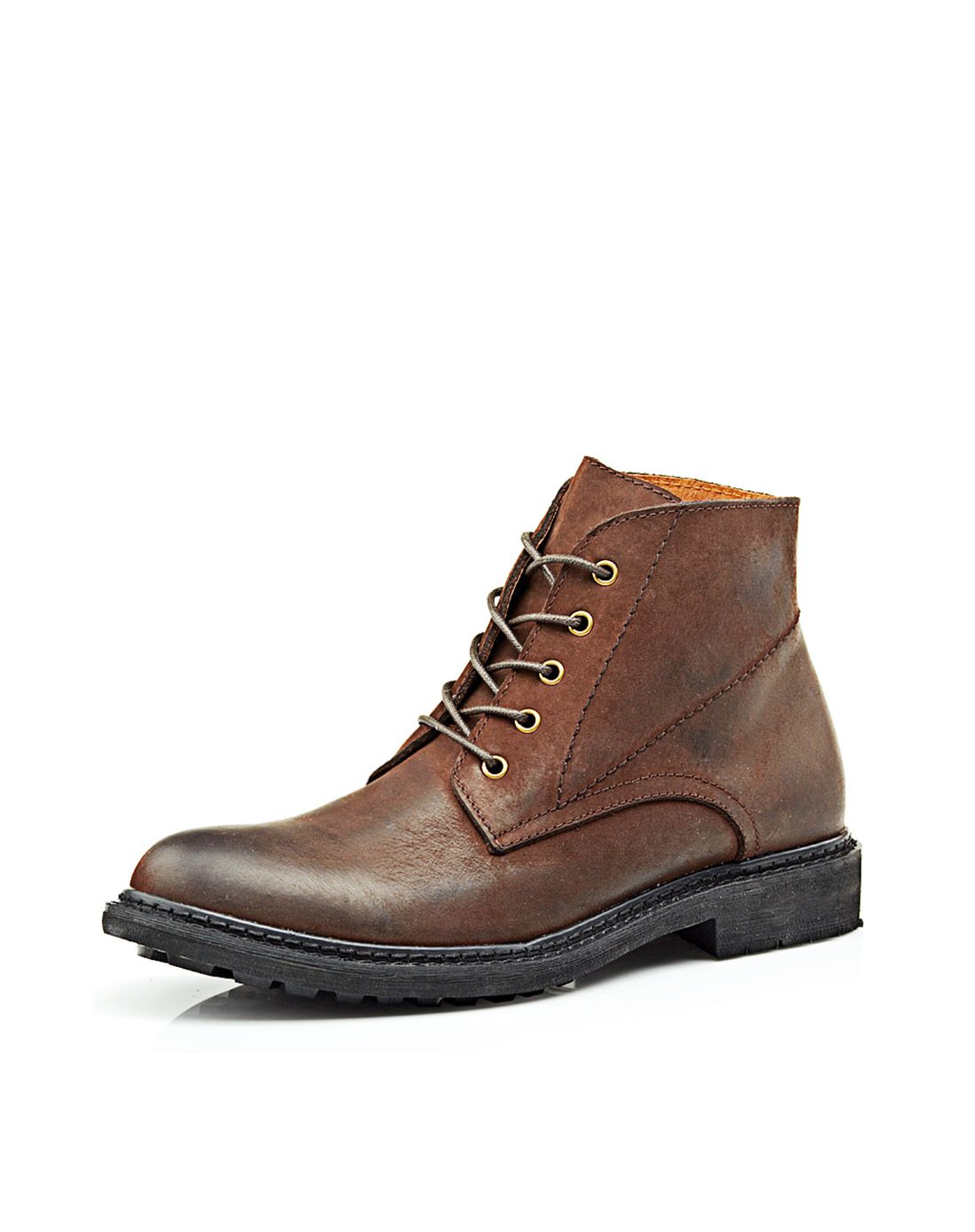 马尔杜克m.duk2016新品 黑色简约做旧经典硬汉靴sl01bk_唯品会