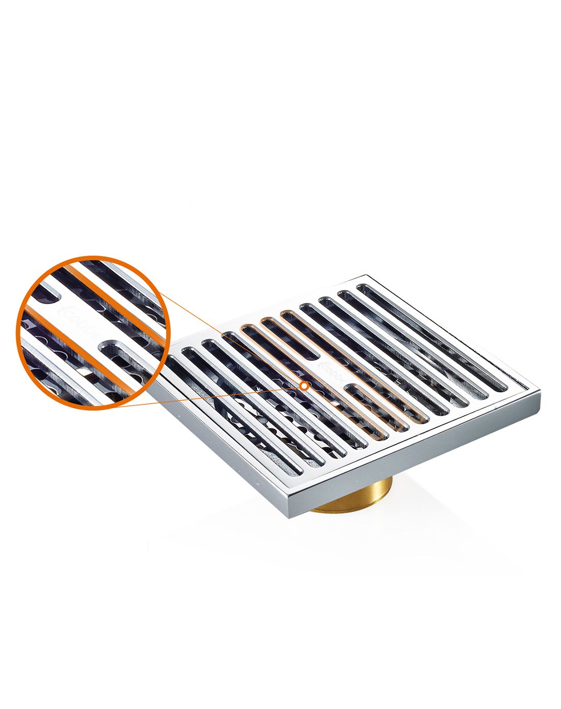 浴室加厚地漏全铜面板12mm