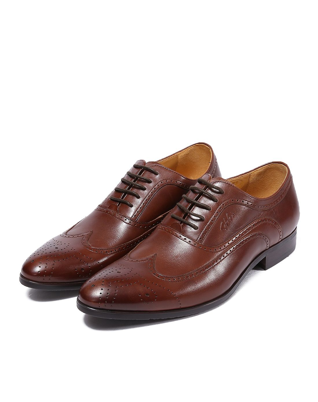 浅啡色牛皮西装鞋