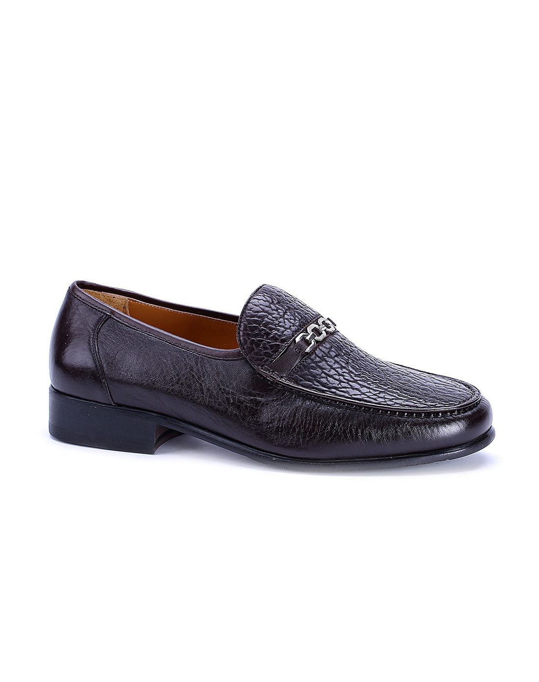 棕色海豹/牛皮正装鞋