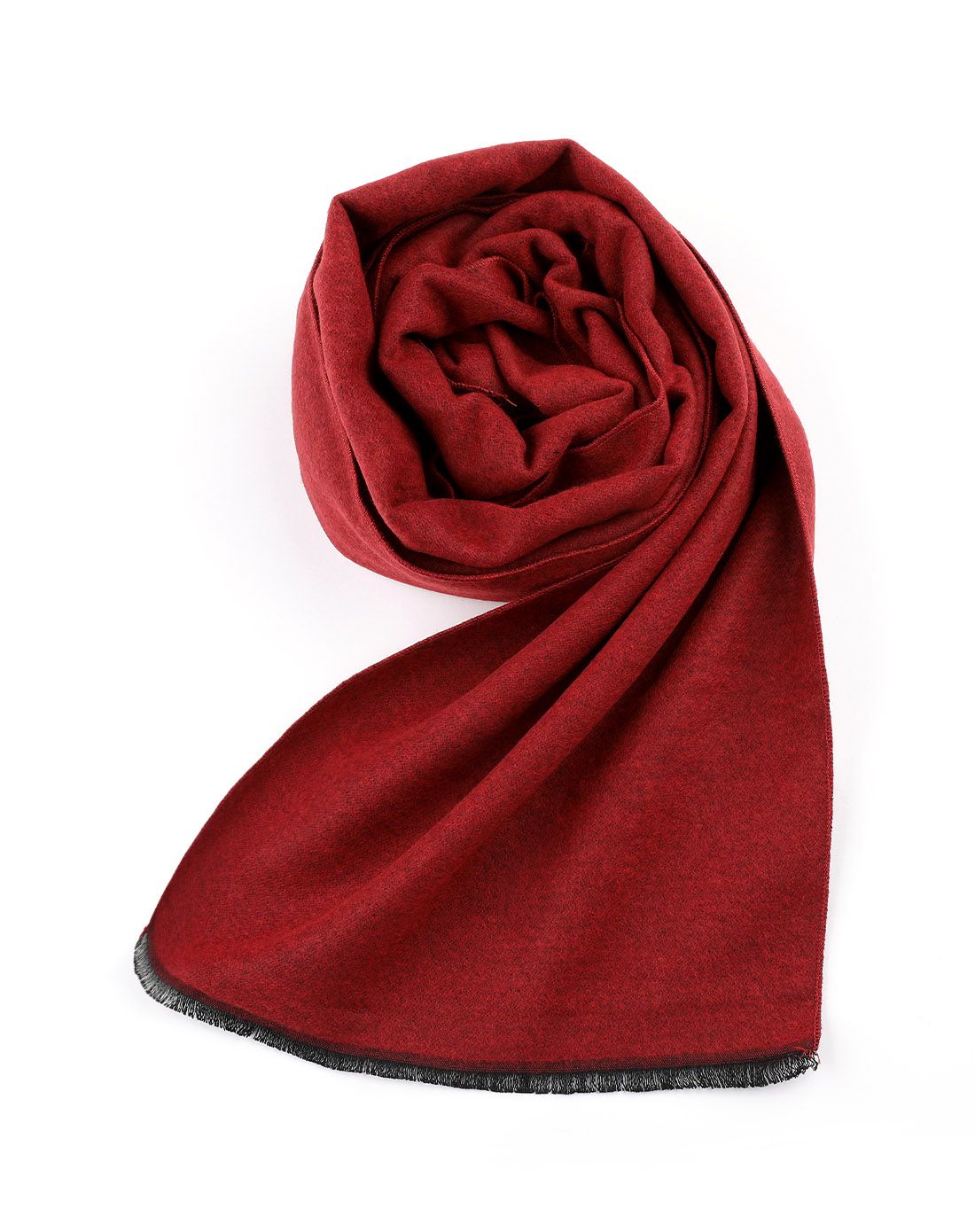 舒适绒面料净色保暖围巾