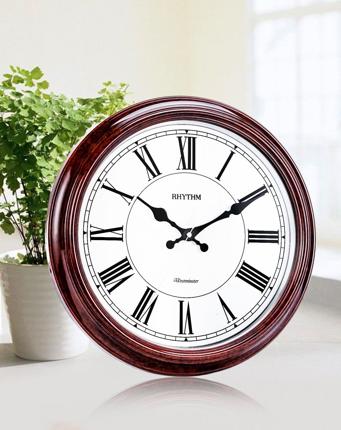 丽声rhythm时钟专场直发货 丽声 欧式古典罗马刻度整点报时树脂石英