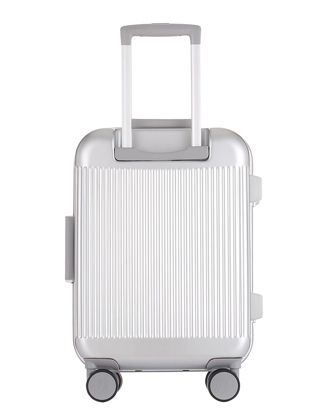 (赠斜挎包小号)铝框拉杆箱银白色29寸