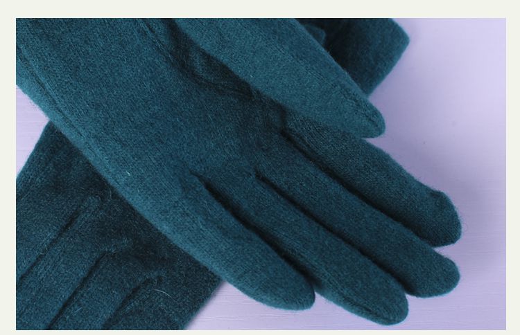 瑞格丽特 新款女士蝴蝶结分指羊毛手套