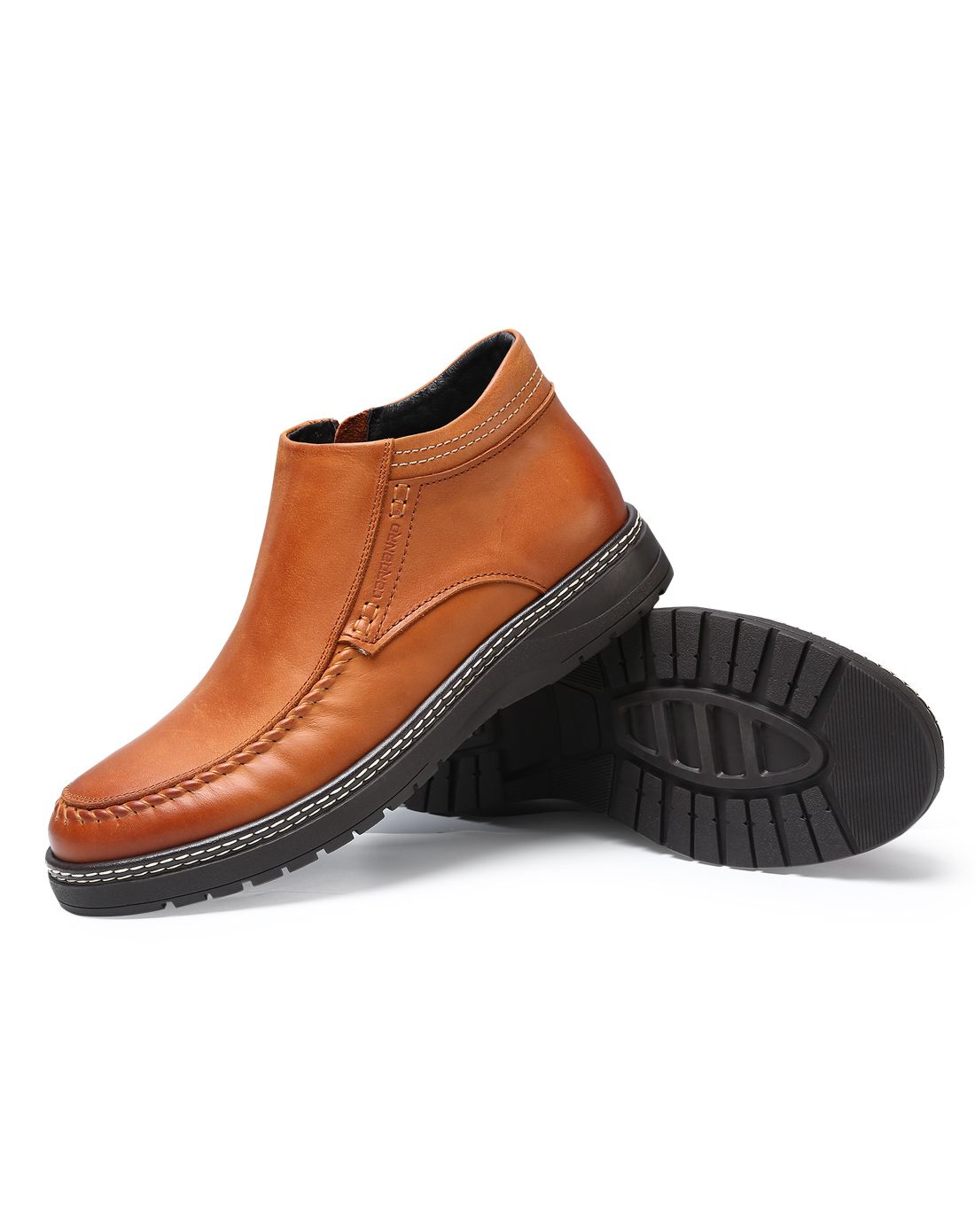 卡丹路cardanro土黄牛皮日常休闲皮靴m605701_唯品会