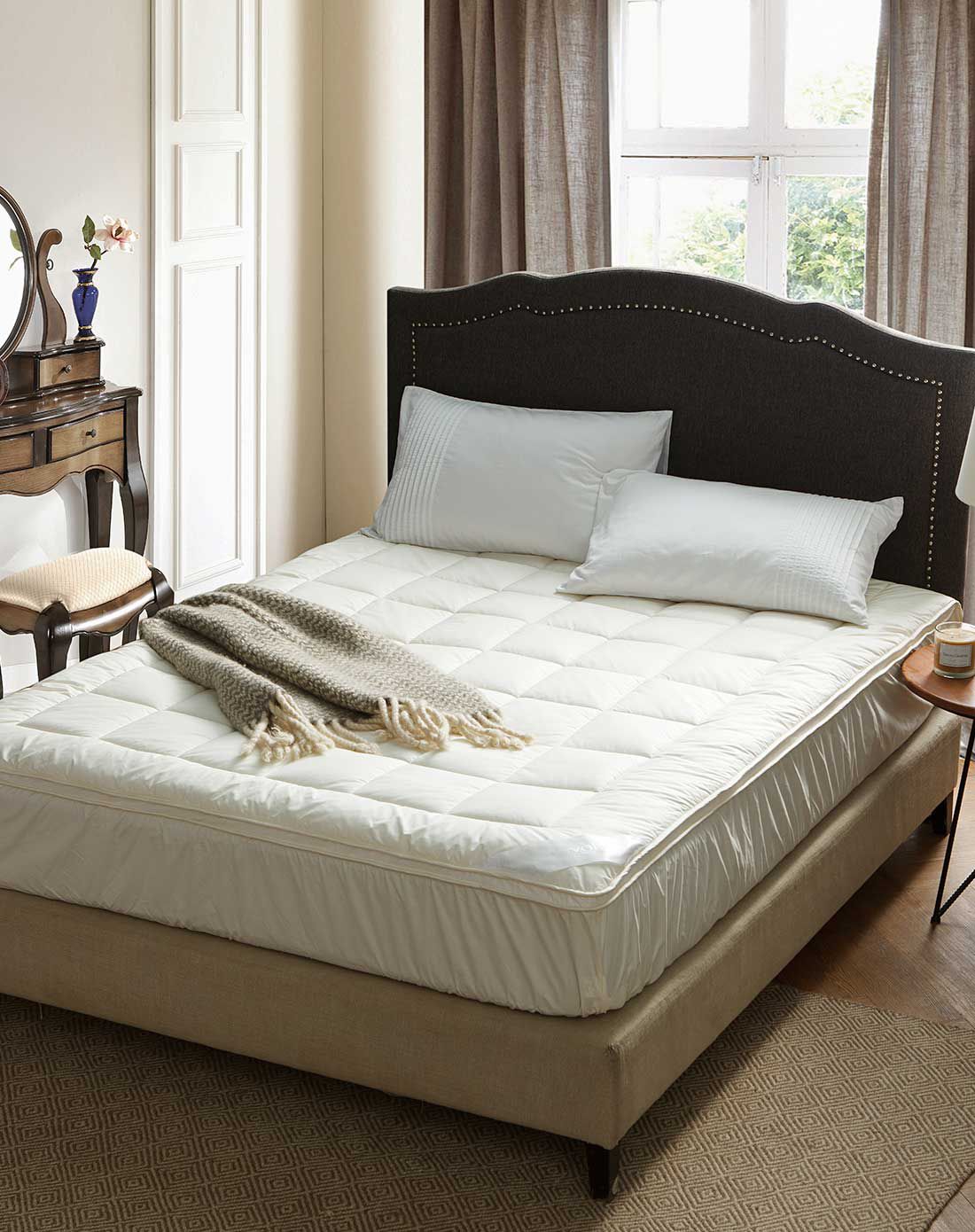 堂皇 竹炭羊毛混合床垫保暖-超热感