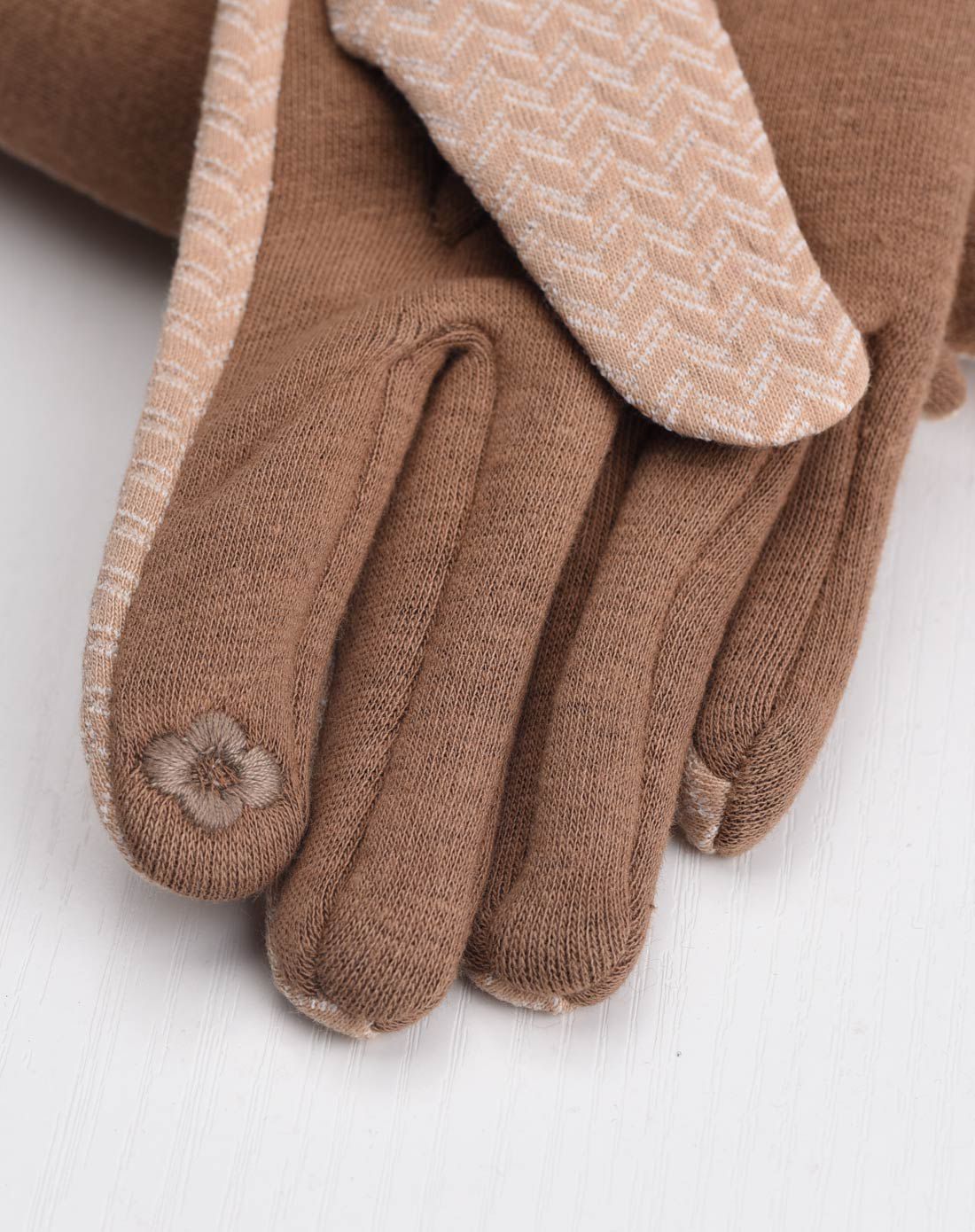 瑞格丽特 触屏简约加绒厚款秋冬保暖显瘦手套