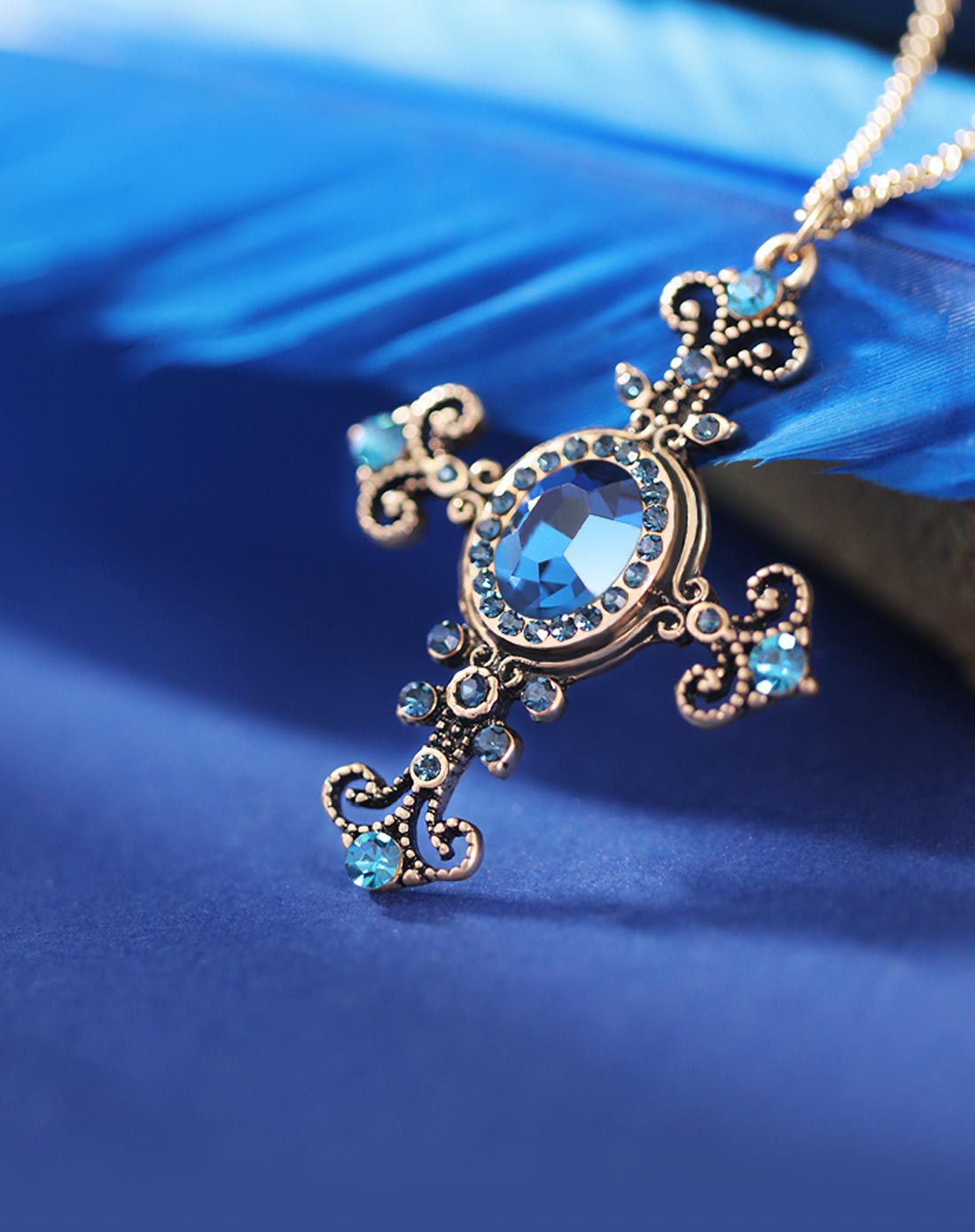 special 项链祈祷的少女-蓝色