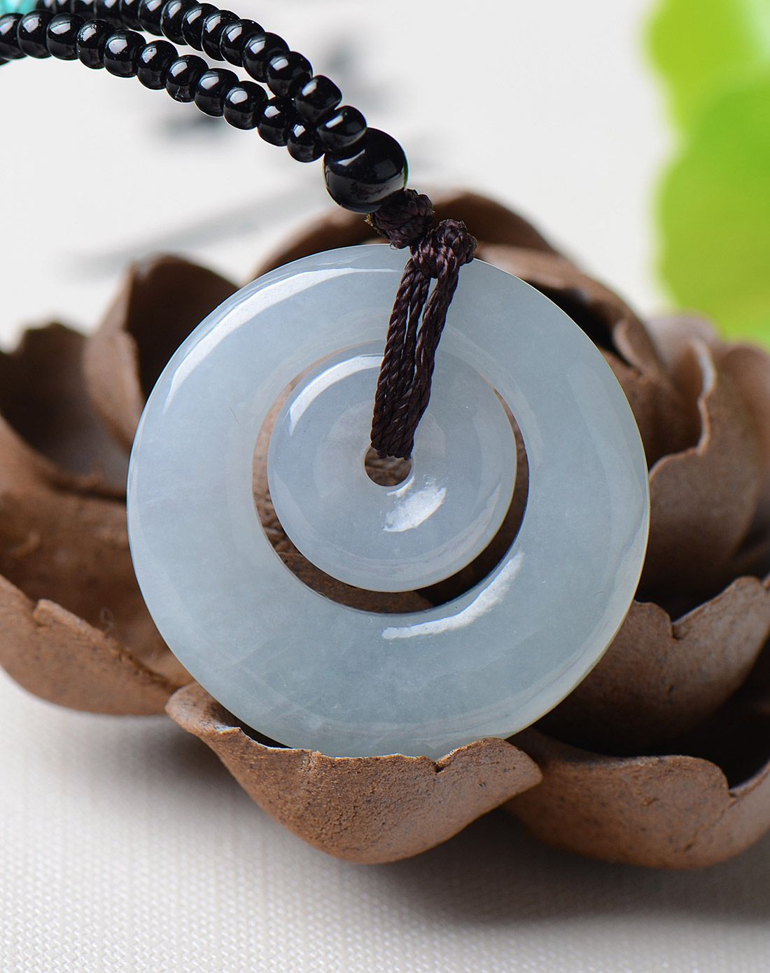 filial&love 冰种子母平安扣吊坠a货附证书