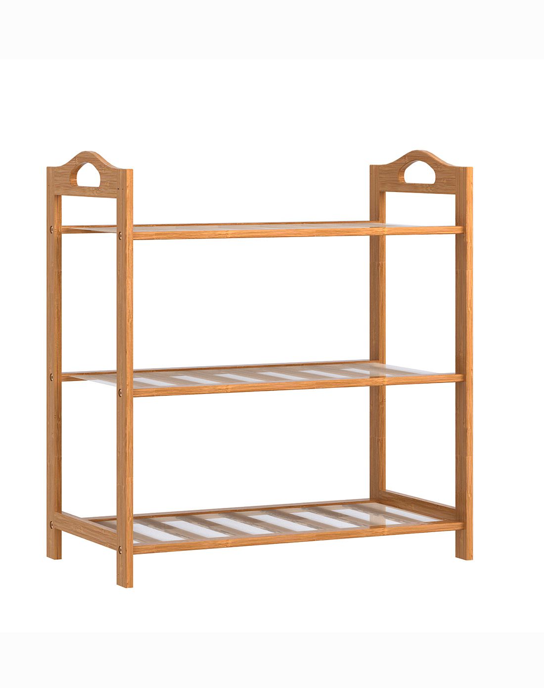 竹制收纳简易三层小架子鞋架