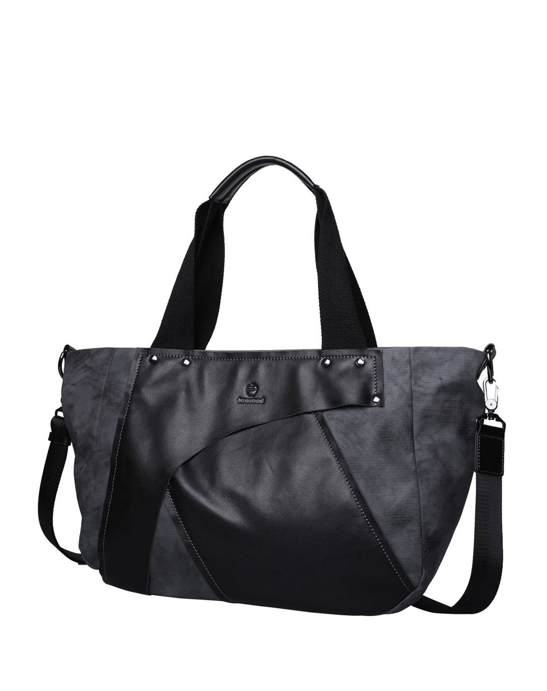 texwood皮具嗨购专场仿皮织物撞色个性男包bc6h0051-01_唯品会