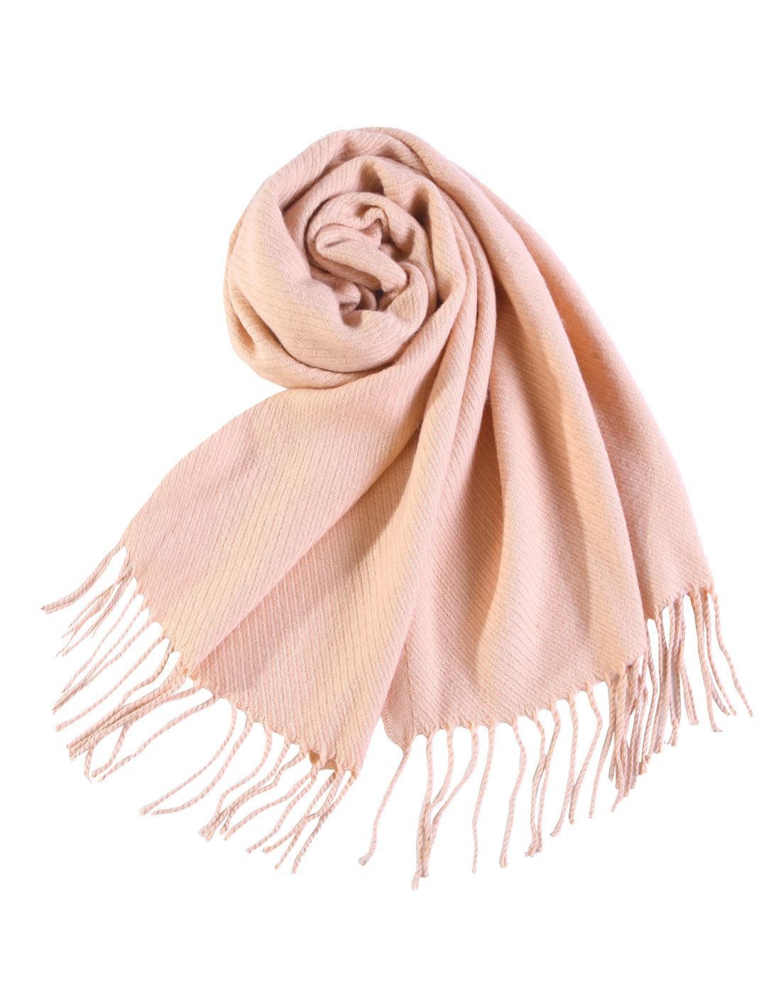 瑞格丽特 女士秋冬斜纹针织流苏保暖围巾