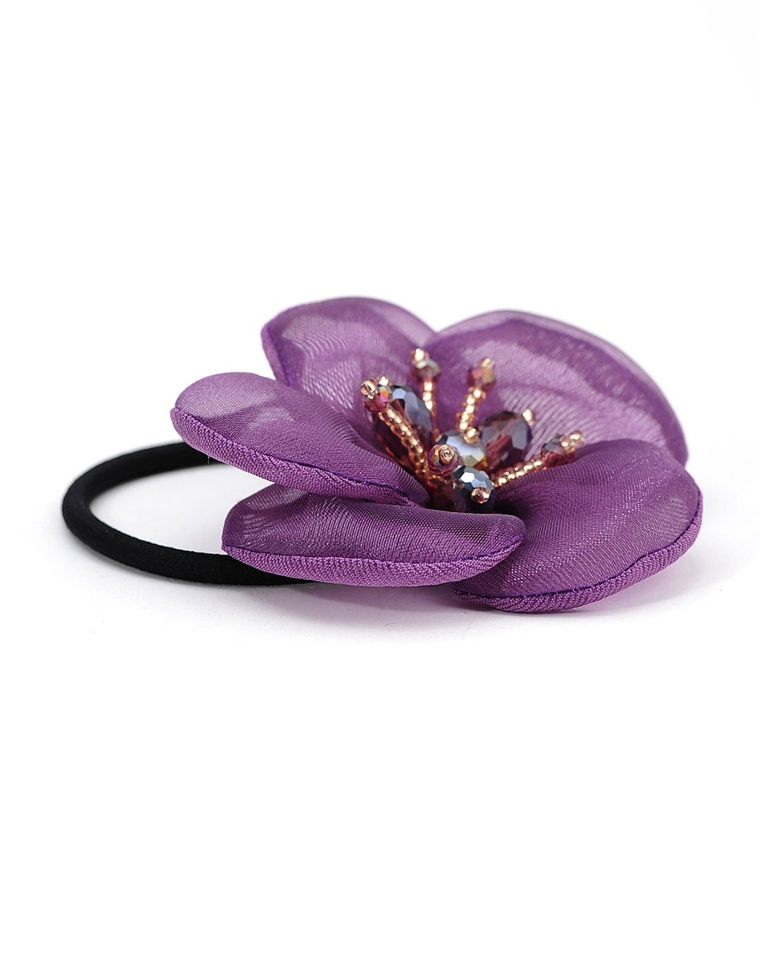 rena chris 紫色花形发圈