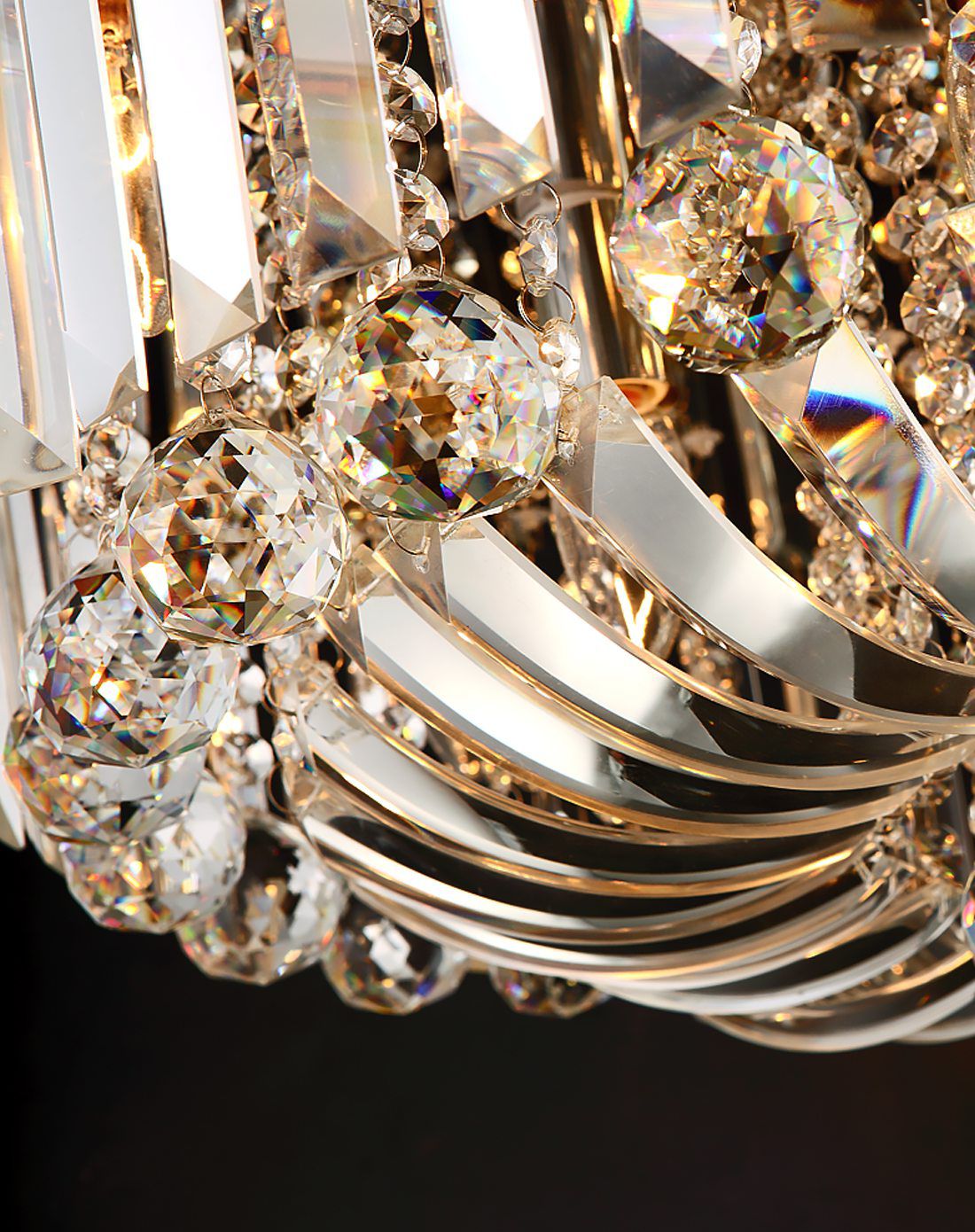 水晶灯长方形led客厅灯e14*9