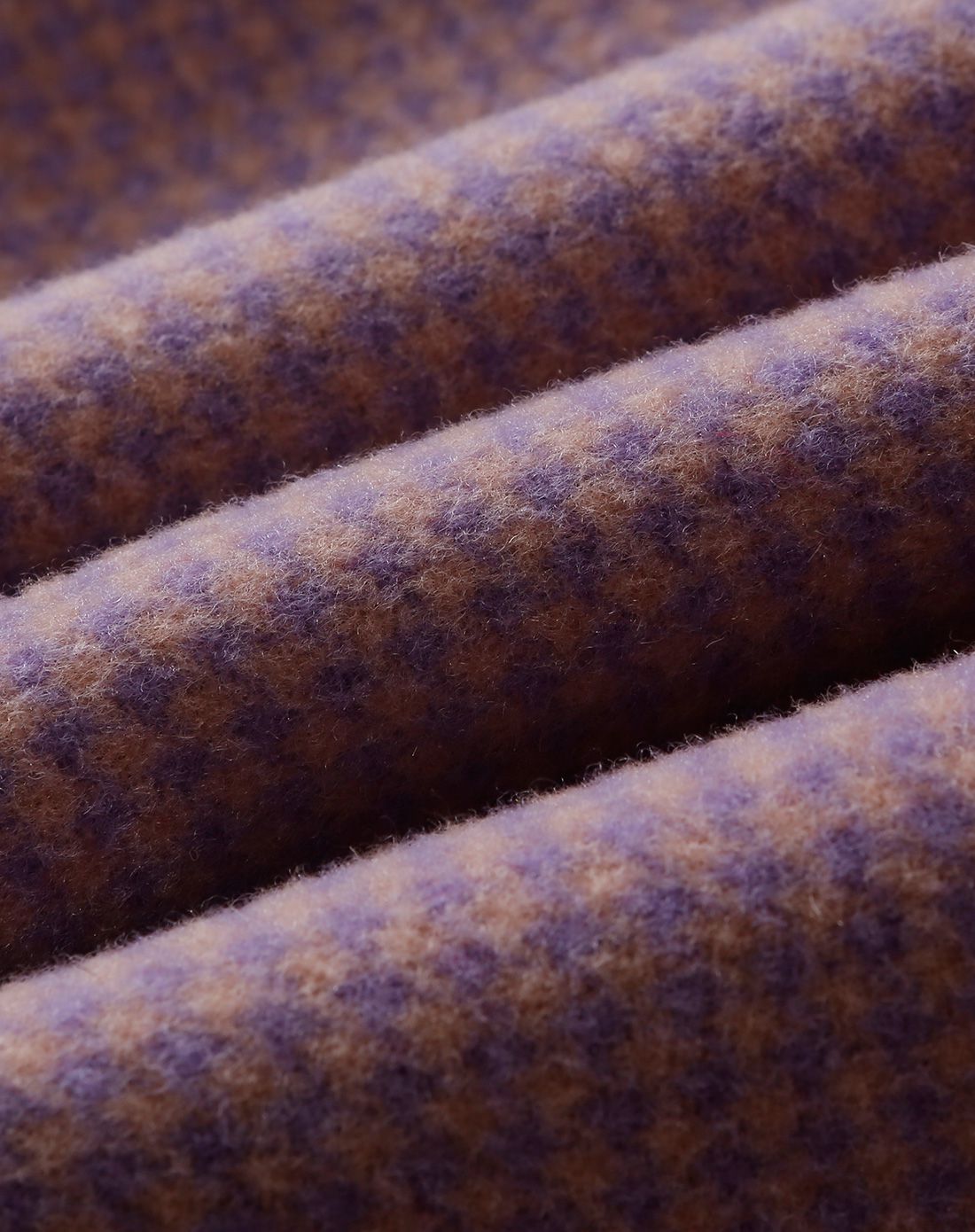 女款细紫格双面羊毛呢大衣