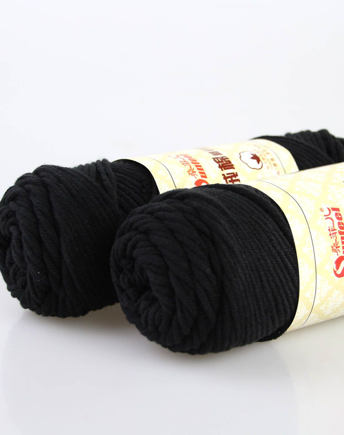 长绒棉棒针线500g(1斤)黑色