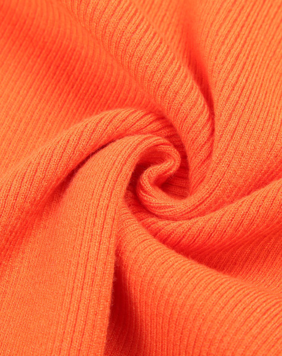 时尚简约翻领套头衫金橘色