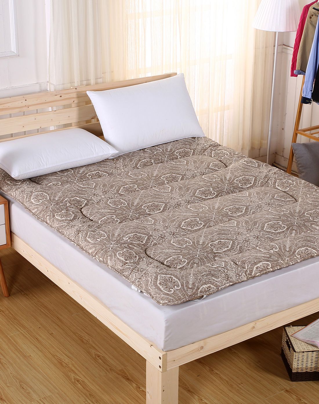 印花磨毛安睡床垫150*200