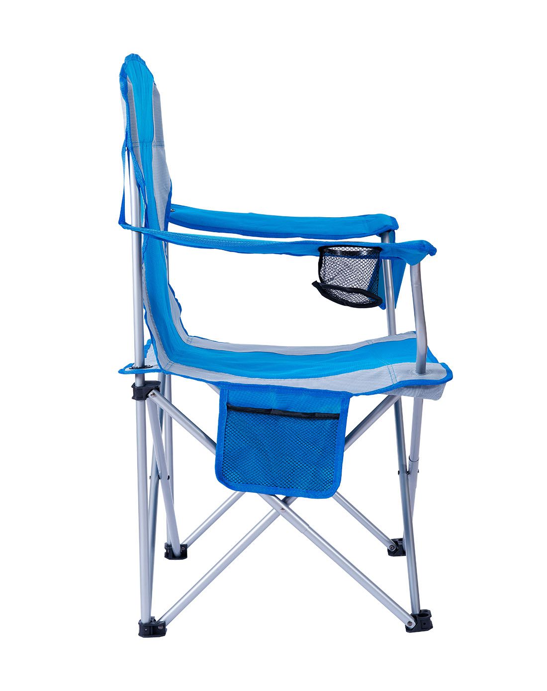 蓝色轻便扶手折叠椅