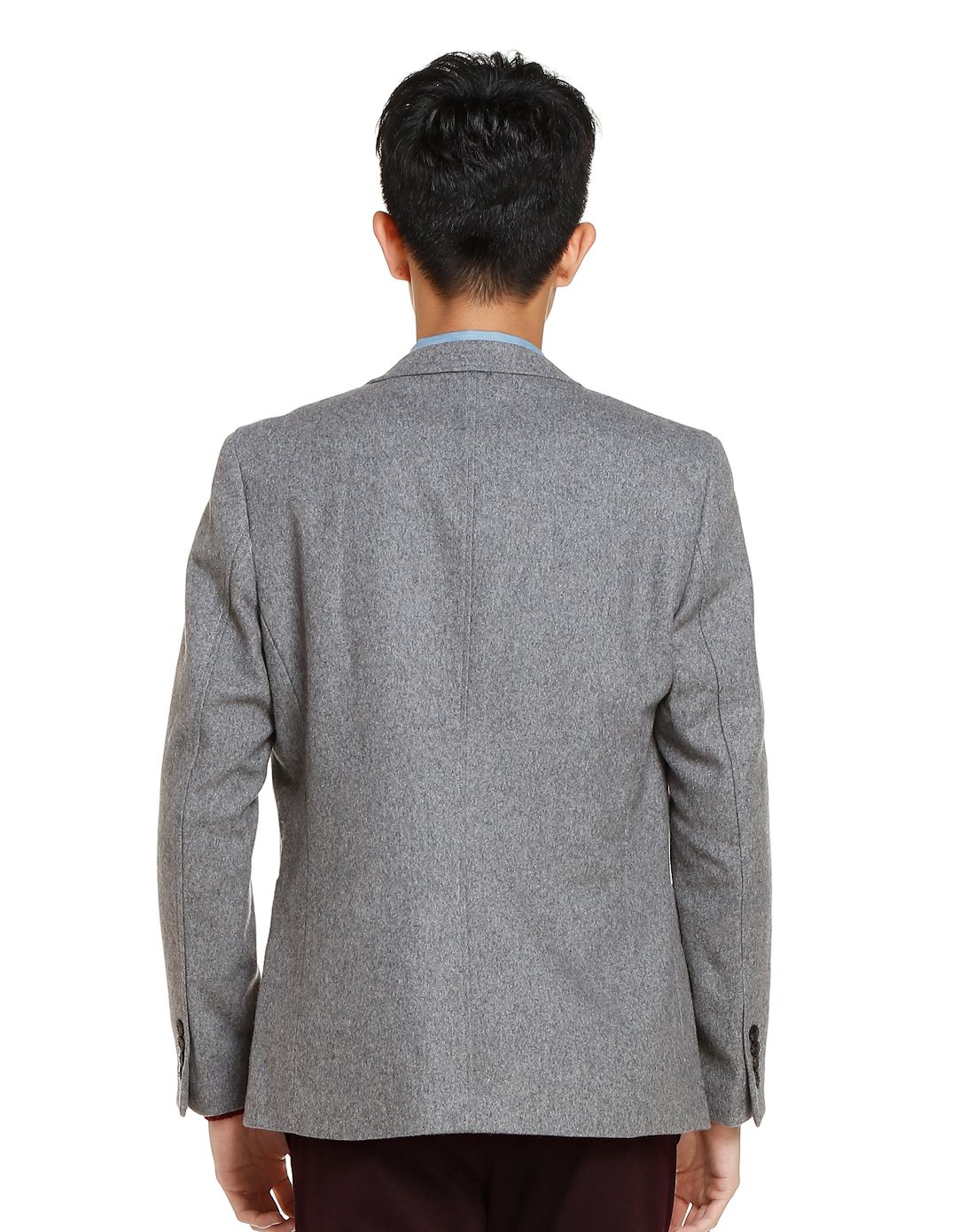 深花灰男款呢子西服